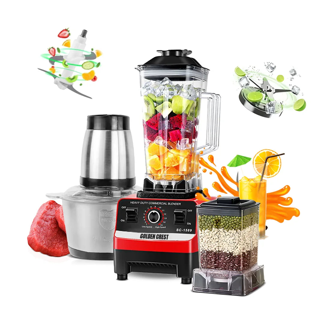 طقم خلاط ومفرمة اللحم من جولدن كريست/Golden Crest Meat Grinder and Blender Set